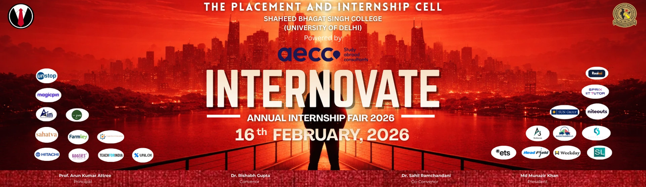 Internovate 2026 | Internship Fair at SBSC, DU - Register