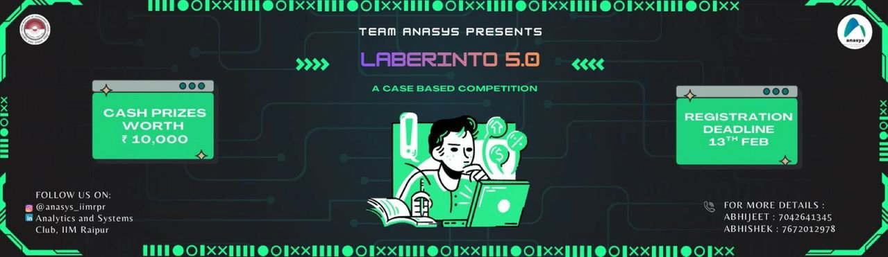 Laberinto 5.0 | IIM Raipur Analytics Case 2026