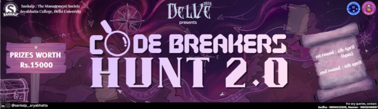 Codebreaker's Hunt 2026 | Win ₹30,000 at Aryabhatta College